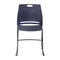Emma and Oliver Arcana Series Heavy Duty 660 lb. Capacity Ergonomic Polypropylene Stack Chair with Perforated Back and Steel Sled Base